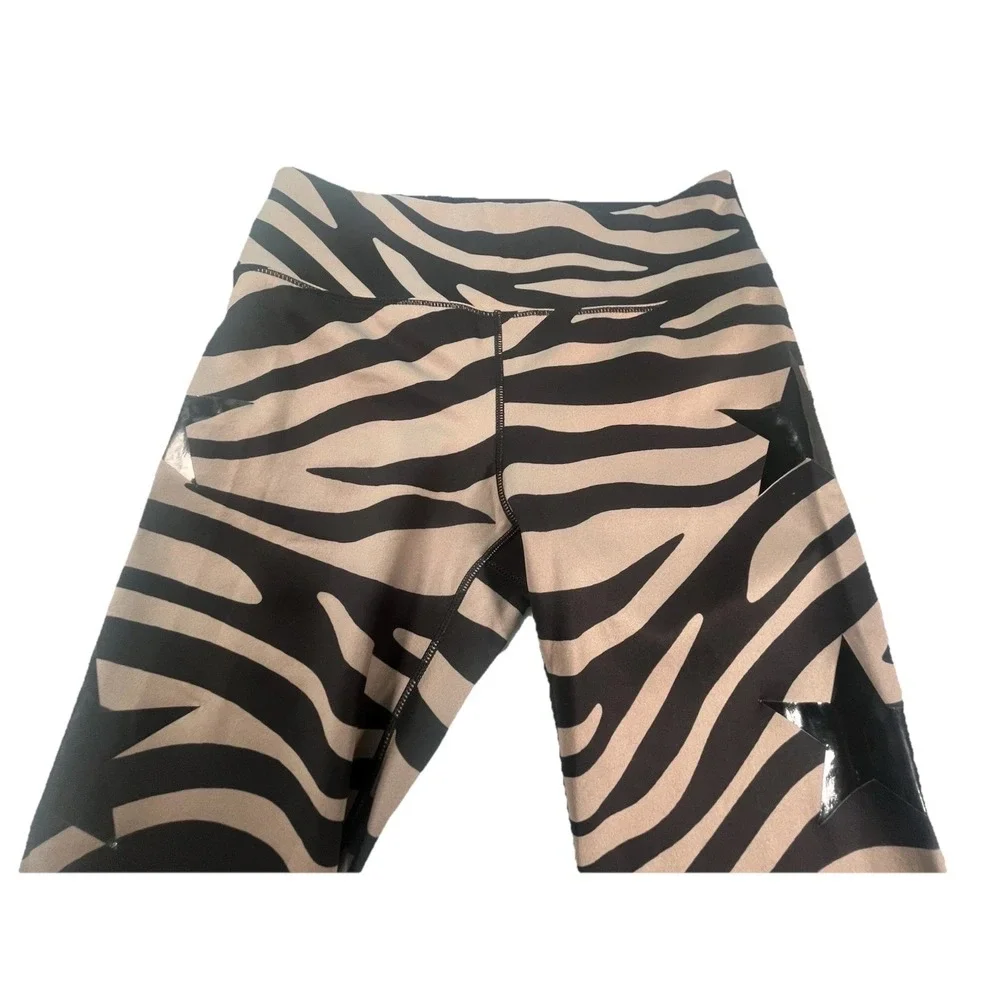 Noli Leggings Womens Small Striped‎ Stars Patriotic Yoga Pants Made In USA